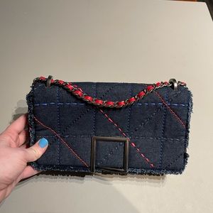 PG Purificacion Garcia Homenaje Alcochado denim Crossbody bag